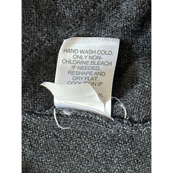 J Jill Wool Blend Longline Cardigan Sweater Gray Pockets Open 3 Button Detail XL - Picture 13 of 14